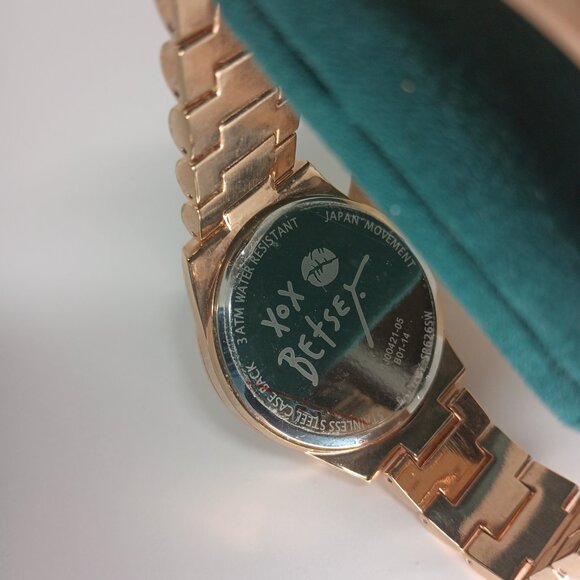 Betsy Johnson Dia De Los Muertos Rose Gold Watch. main image 4